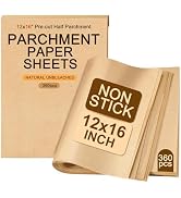 12x16 Inch Parchment Paper Sheets for Baking, 360 Count Thicker Precut Half Sheet Pan Liners, Unb...