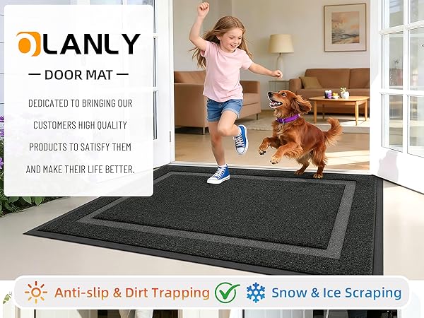 OLANLY Front Door Mat Outdoor Entrance