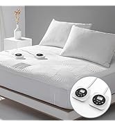 Queen Size Electric Heated Mattress Pad - Bed Warmer with Memory &amp; Preheat Functions, 12 Heat Set...