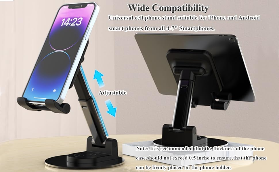 Rotatable Cell Phone Stand for Desk
