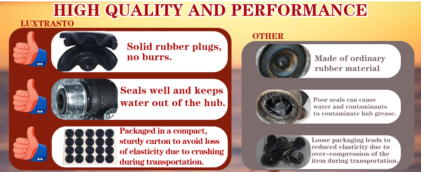 Trailer Hub Rubber Grease Plugs material