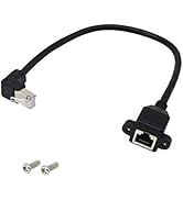 SinLoon RJ45 Ethernet Adapter Cable 90 Degree Downward Male to Famale Ethernet Switch Adapter Cab...