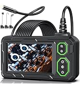 Endoscope Camera with Light, 4.3" Inspection Camera, 1920P HD Borescope with 8 LED Lights, IP67 W...
