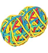 AMUU Rubber Band Ball 2 Pack About 300pcs 4 colors #33 rubber bands for Office School Home Strong...