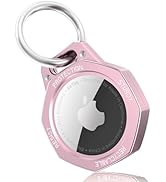 Tieuwant Aluminum Alloy Keychain Case for Apple AirTag Tracker-AirTag Holder Case (Pink)