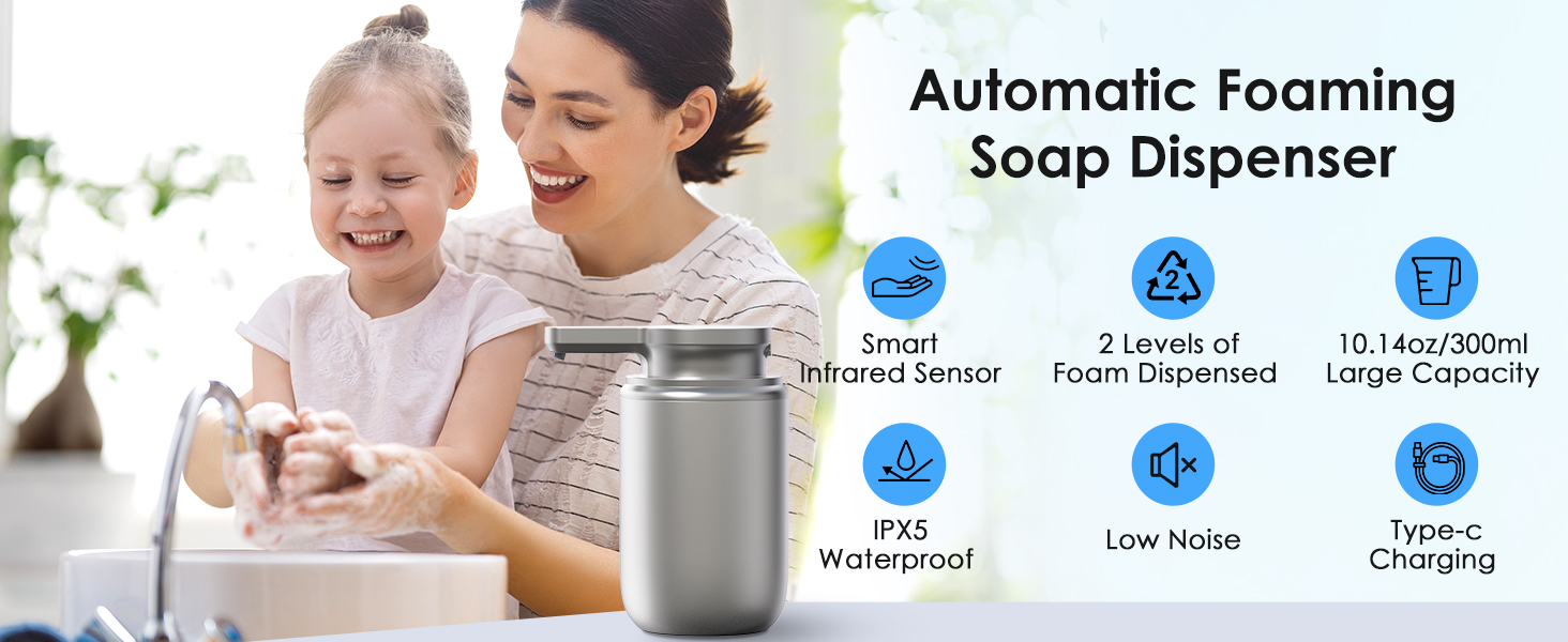 automatic foam soap dispenser battery