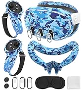 Silicone Cover Set Compatible with Oculus/Meta Quest 3, Touch Controller Grips Cover, VR Shell Co...