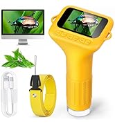 SKYBASIC Digital Microscope for Kids, 2" Screen 1000X Handheld Microscope HD Pocket Portable Micr...