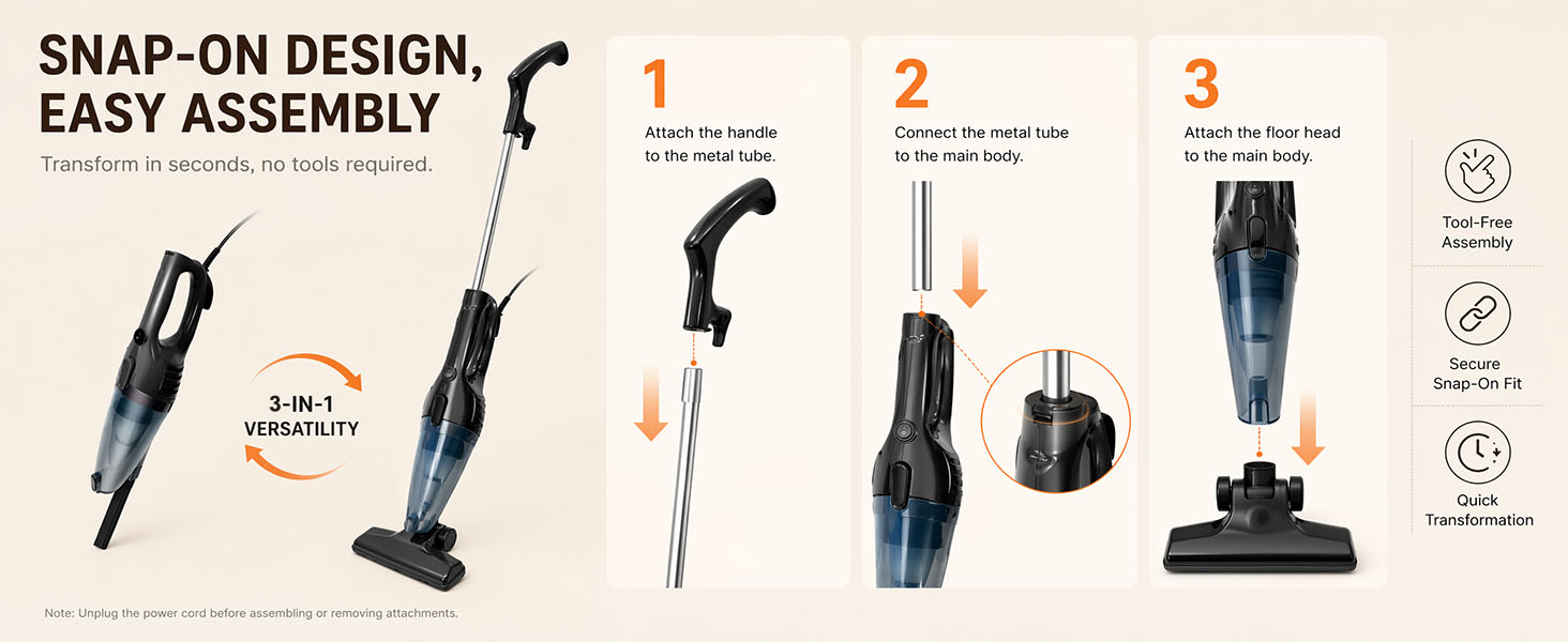 corded stick vacuum cleaner