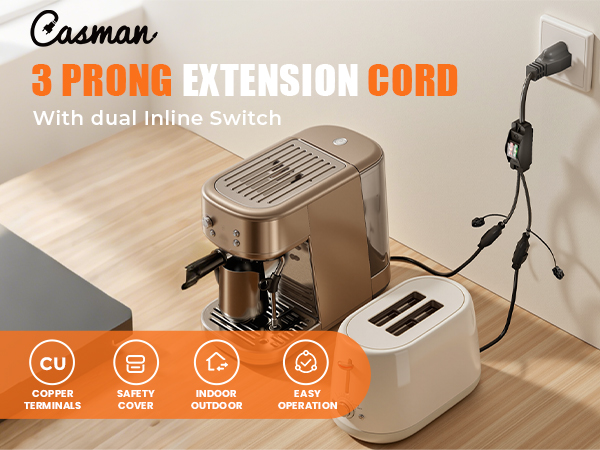 2 Way Power Cord Splitter Cable