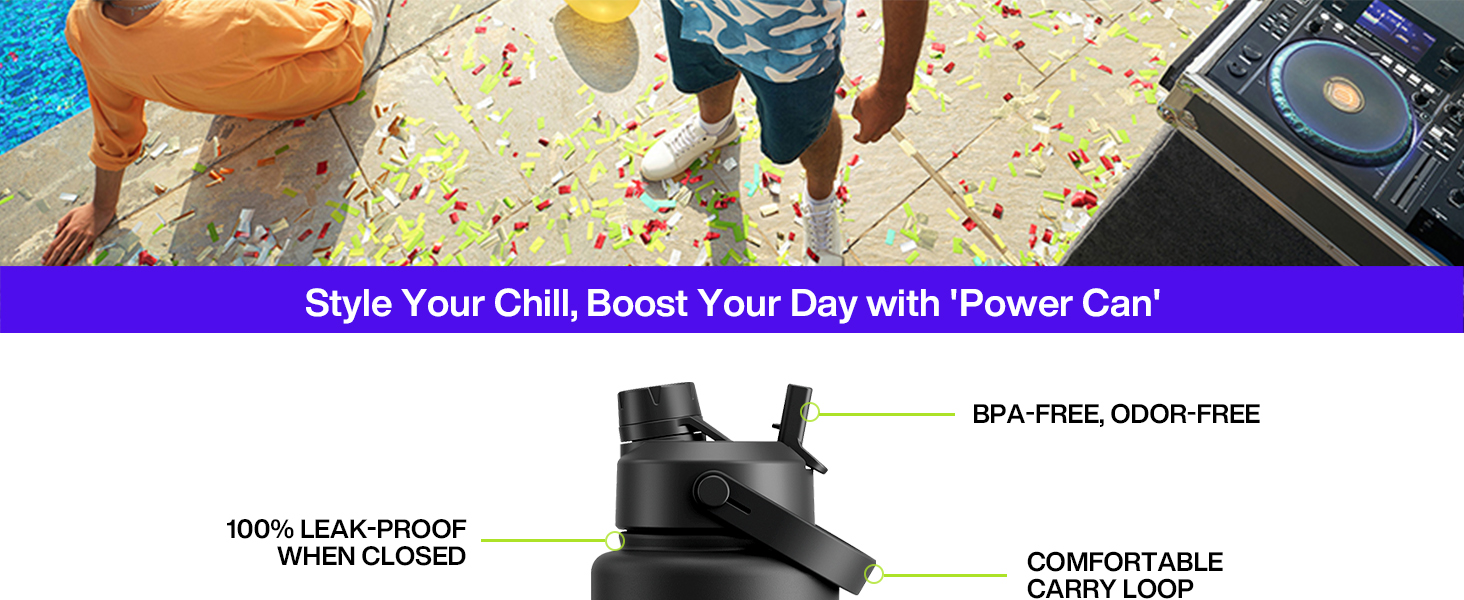 2.Detail - BPA-free, leak-proof, double wall insulated, cold for 24H, anti-skid powder coating.