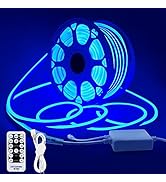 Aclorol Blue LED Neon Rope Lights Outdoor Waterproof 82FT LED Strip Light Flexible, Neon Light AC...