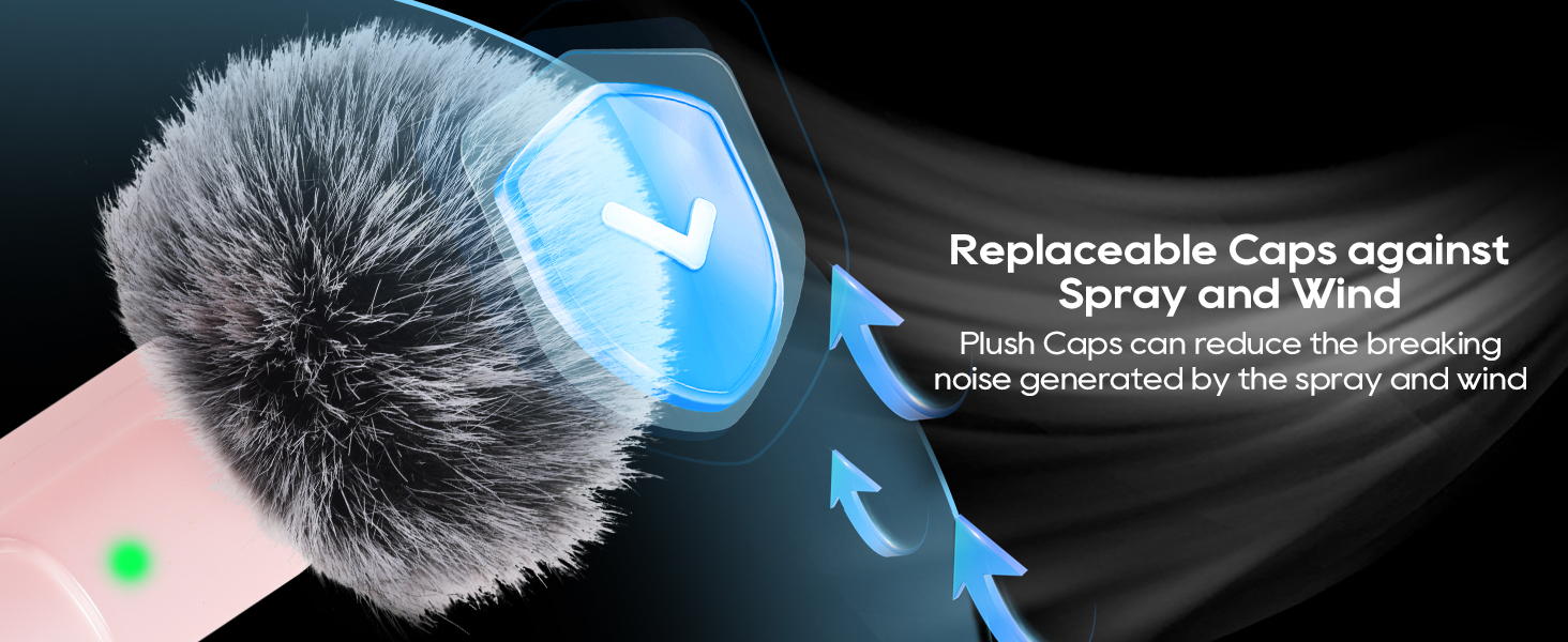 Replaceable Caps against Spray and Wind bluetooth microphone for iphone clip on microphone