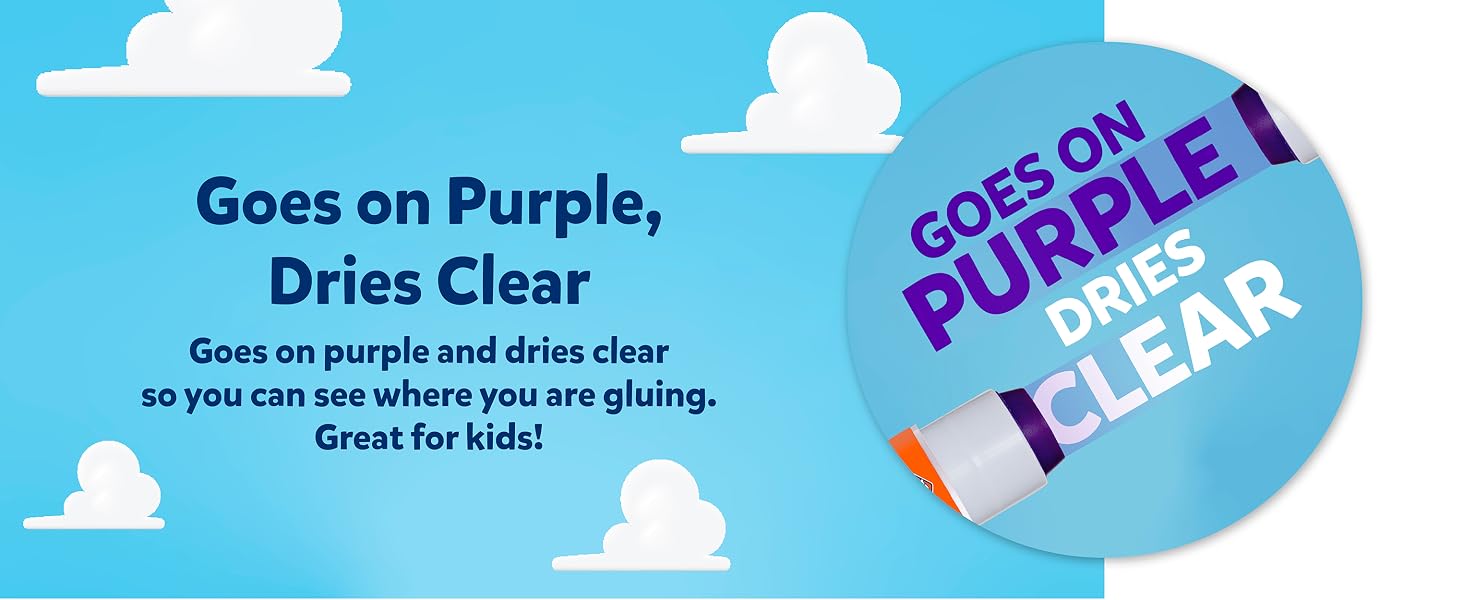 Goes on Purple Dries Clear