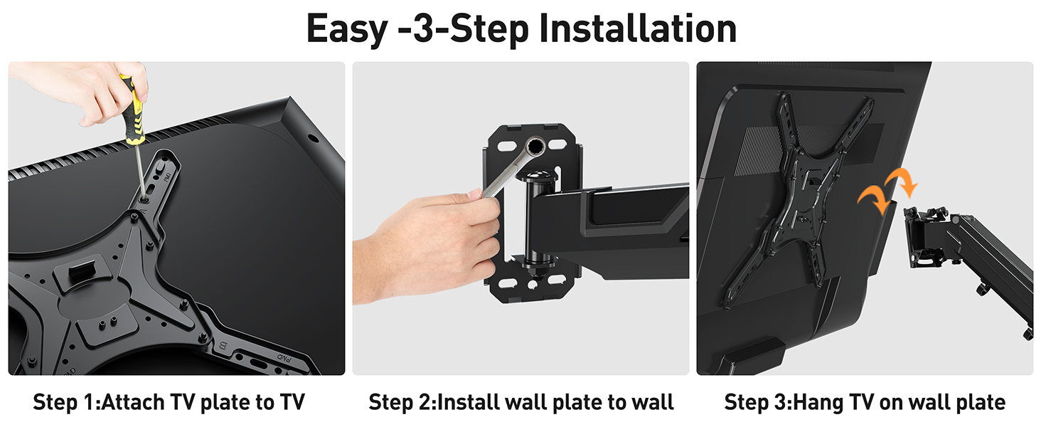 Height Adjustable TV Wall Mount