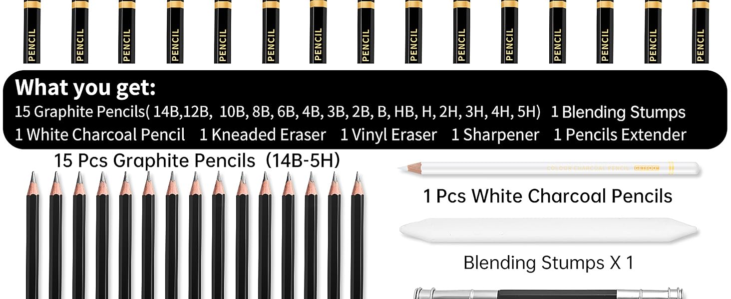 drawing kit graphite pencils drawing pencils for sketching art pencils art supplies