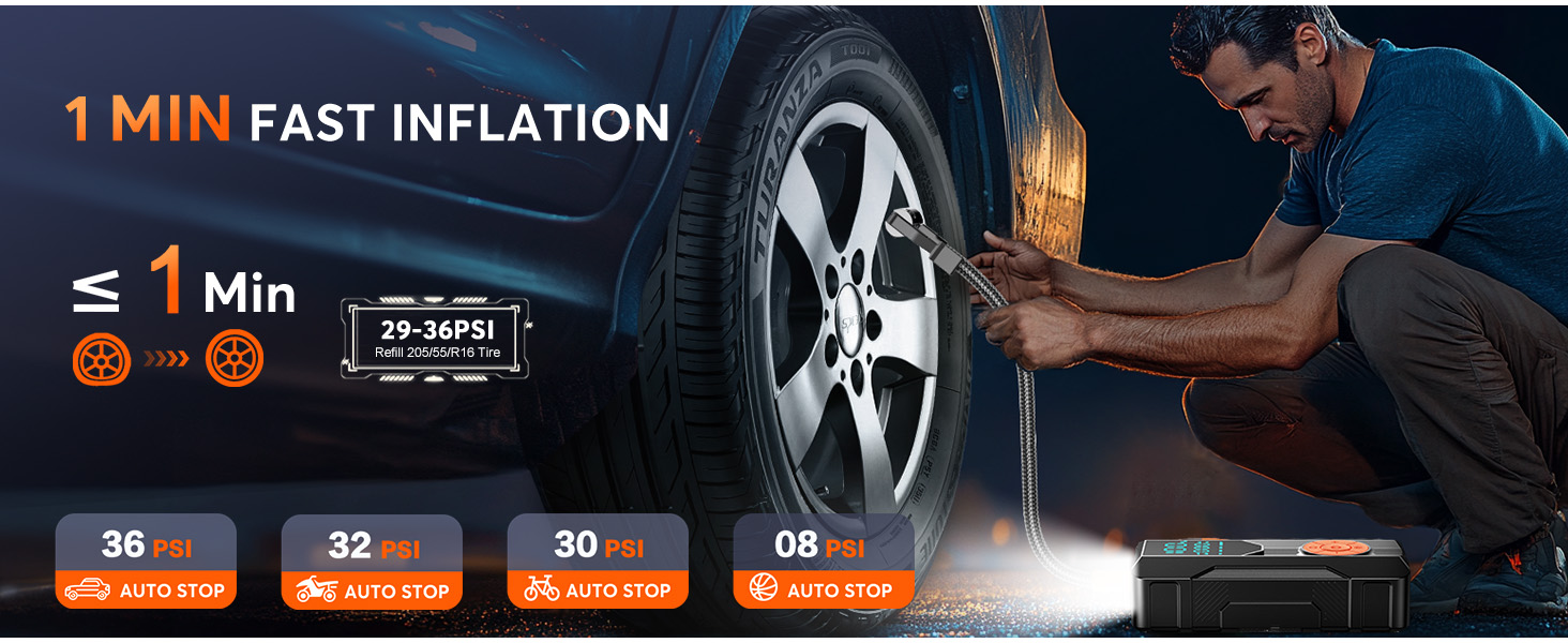 Jump Starter with Air Compressor