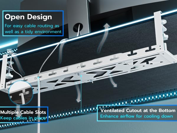 under desk cable management tray