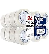 Clear Packing Tape, PANDRI 24 Rolls Heavy Duty Packaging Tape for Shipping Packaging Moving Seali...