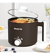 KERZION Electric Hot Pot :1.5L Mini Ramen Cooker with Overheat &amp; Boil-Dry Protection, Suitable fo...