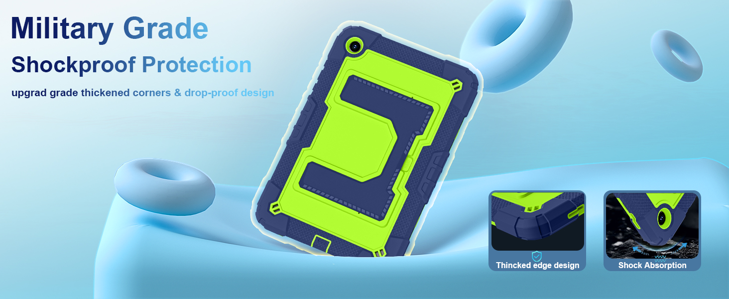 Military grade shockproof galaxy tablet a11+/a9+ case
