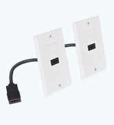 1-Port HDMI Wall Plate in White (4K UHD, ARC