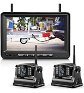 eRapta Dual Magnetic Wireless Backup Cameras - HD1080P 7” DVR Monitor, Stable Signal for RV/Trail...
