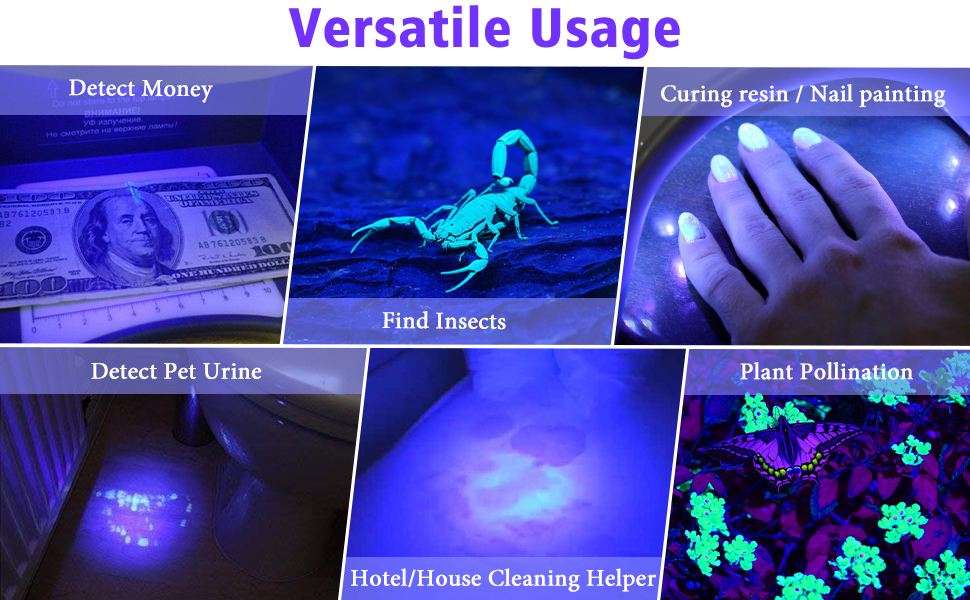 51 led rechargeable uv flashlight