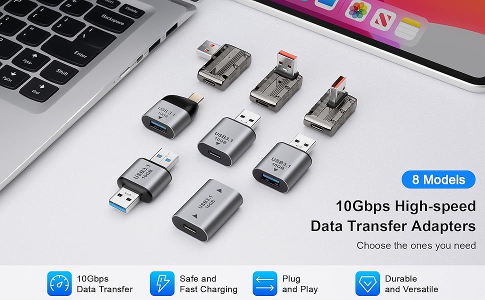 usb 3.1 10gbps high-speed data transfer adapters (8 models)
