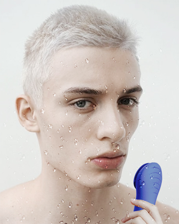 Clie 1 facial cleansing brush blue