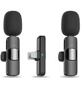 MAYBESTA Wireless Lavalier Microphone for iPhone, iPad, Android - Bluetooth Lapel Phone Mic for V...