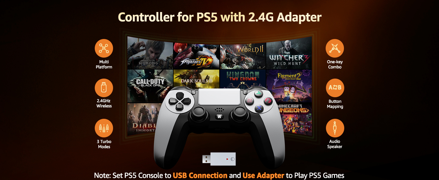 wireless controller with 2.4G