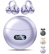 Jacuate Clip on Earbuds,Open Ear Earbuds Wireless Bluetooth 5.4, Lightweight Open Ear Headphones ...