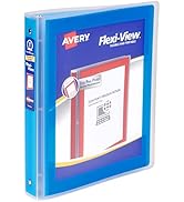Avery Flexi-View 3 Ring Binder, 1 Inch Round Rings, 1 Blue Binder (17607)
