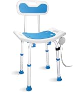 pxsulliao Heavy Duty Shower Chair 400 lbs Capacity - FSA/HSA Eligible Bath Seat with Removable Ba...