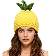 Amamcy Women's Crochet Bucket Hat Cute Frog Knit Ruffle Bucket Hat Soft Floppy Cap Handmade Fishi...