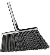 Outdoor/Indoor Broom for Floor Cleaning with 58 inch Long Handle, Angle Brooms Heavy Duty for Hom...
