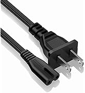 AC Cord, 2 Prong C8 Power Cable Compatible TV PS4 PS5 Speaker Monitor Xbox Xbox One S/Xbox One X ...