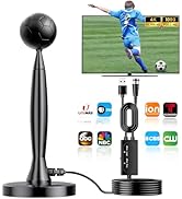 GREVA 4K Amplified HD Digital TV Antenna Indoor Long 1500 Miles Range Smart TV, Supports 4K 1080p...