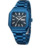 NIBOSI Men Watches Analog Quartz Stainless Steel Silver Watches for Men Waterproof Business Class...