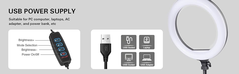 ring light adjustable height desk lamp