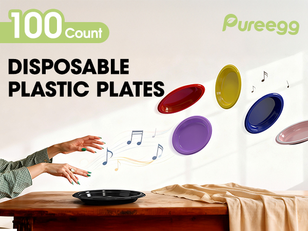 black paper plates