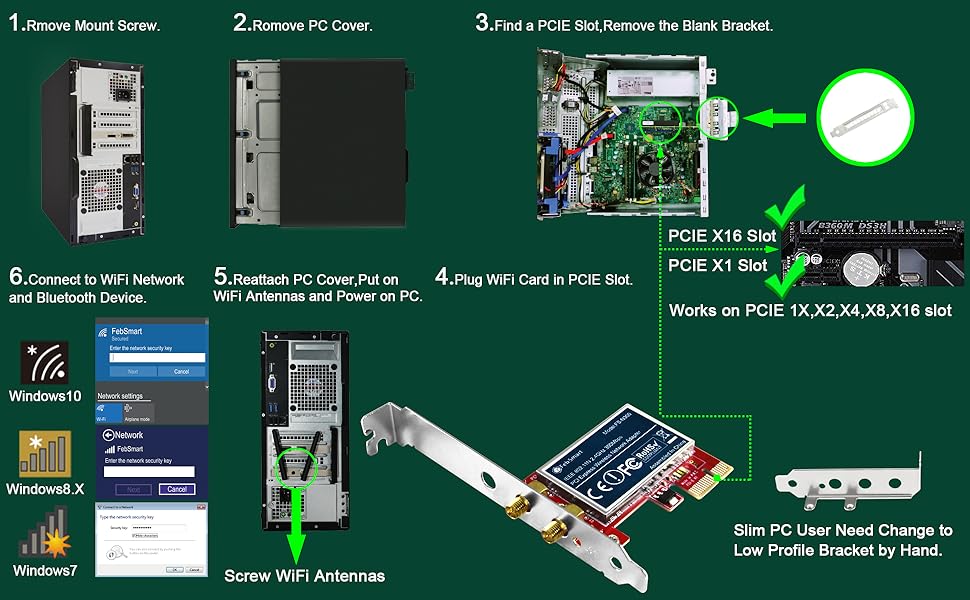 pcie wifi adapter pcie wifi bluetooth adapter pcie wifi card