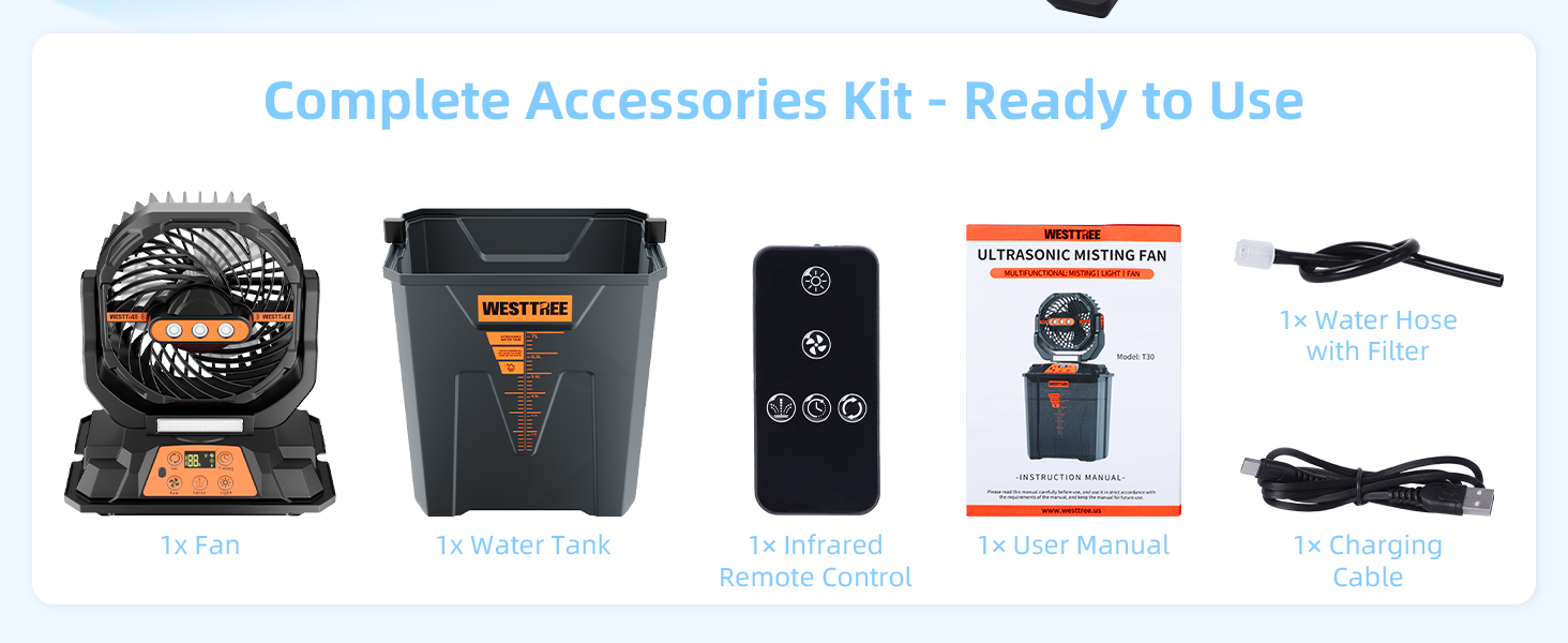 portable misting fan