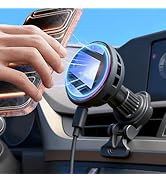 2026 Upgrade TEC &amp; Fan Cooling Magnetic Wireless Car Charger, For 15W Magsafe Car Charger Mount, ...