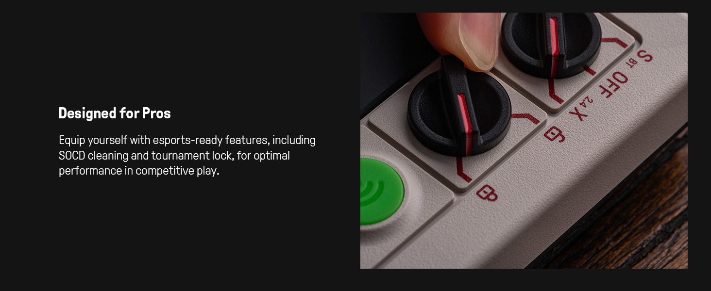 Hot-Swappable PCB Controller; Low-Profile Mechanical Switches; Programmable Fight Stick