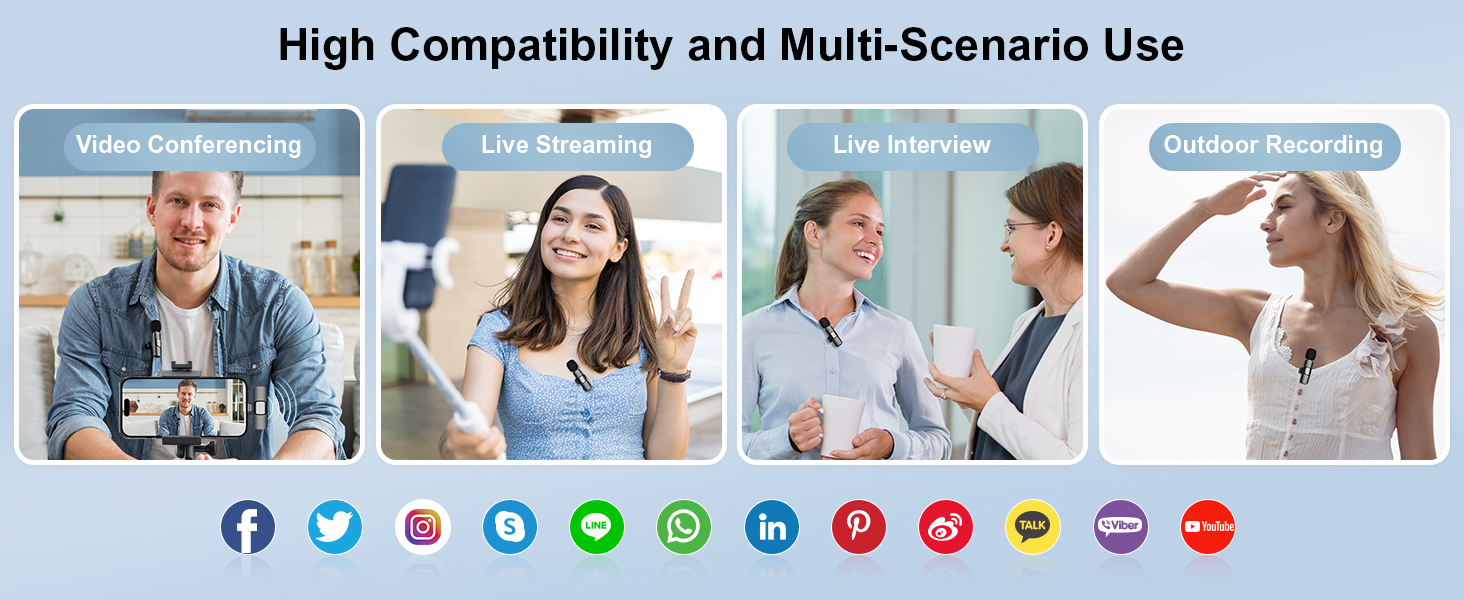 Mini Wireless Lavalier Microphone for iPhone