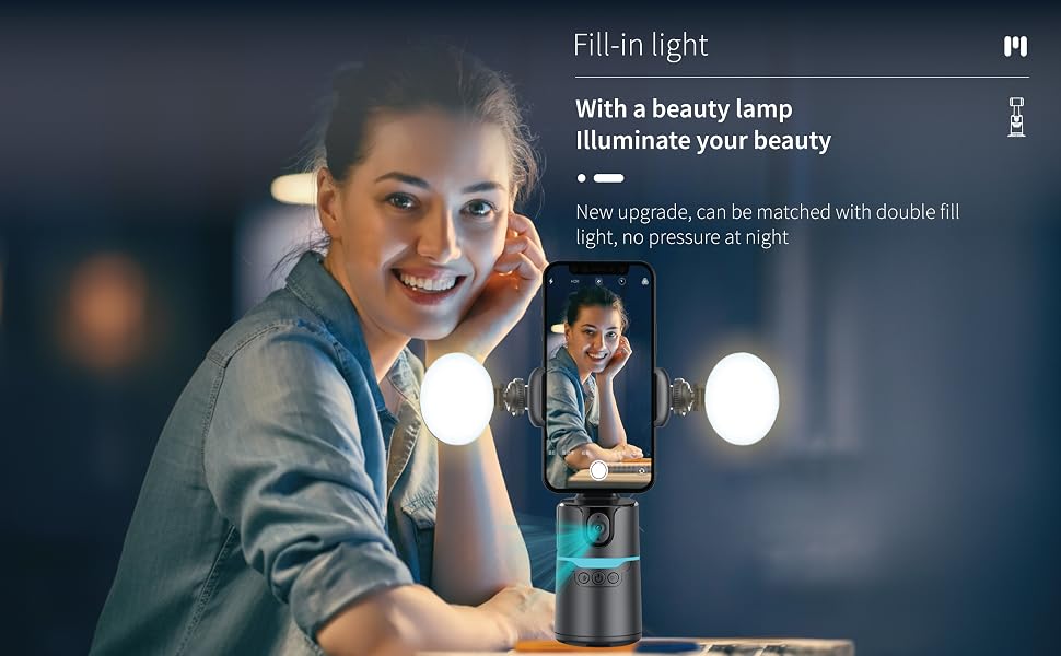tripode 360 grados de movimiento celular auto face tracking face tracking tripod 360 camera holder