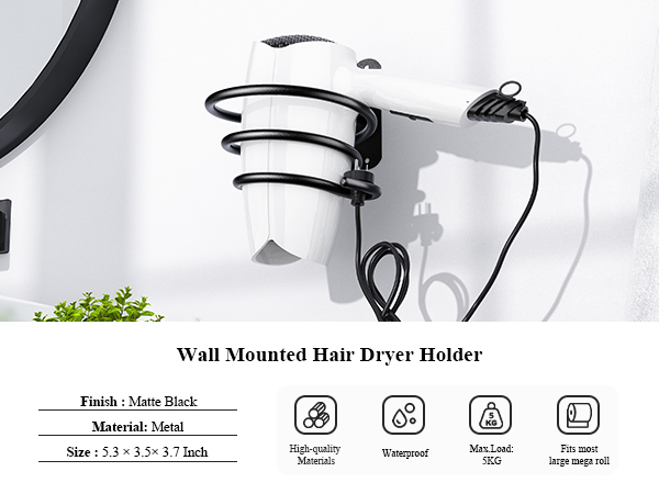Tindbea Hair Dryer Holder