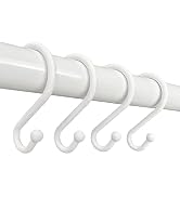 BellRhein Shower Curtain Hooks, Metal Shower Hooks for Shower Curtain Rod, Rust Proof Metal Showe...